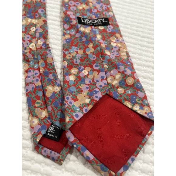 Liberty Of London cotton Neck Tie Men's Floral Print 3.5-in/57 In - Picture 6 of 6
